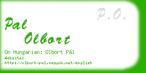 pal olbort business card