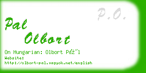 pal olbort business card
